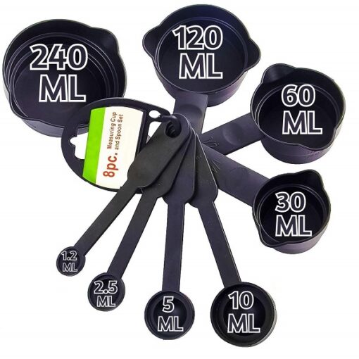 6 Slot Muffin Tray with 10pcs Measuring Cup Spoon Set and Silicon Spatula Brush Set - Image 3
