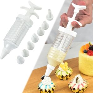 8pcs Plastic Cream Baking Piping Nozzle Dispenser Icing Pastry Tips Tube Decoration Tool promax.pk