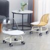 Acrylic 360° Rotatable Transparent Chair Smart Wheels Ideal for Adults & Kids promax.pk