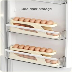 Automatic Scrolling Egg Rack Holder Storage Box Egg Basket Container promax.pk