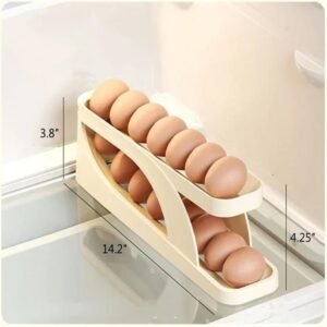 Automatic Scrolling Egg Rack Holder Storage Box Egg Basket Container promax.pk