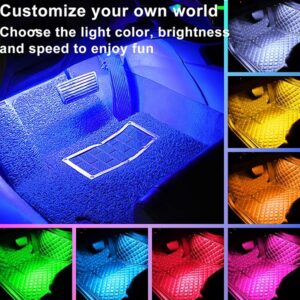 Car Interior Lights 4pcs 12 LED Car Floor Atmosphere Glow Neon lights Promax.pk