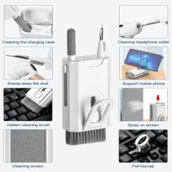 8 in 1 Multifunctional Keyboard Cleaning Brush with Keycap Puller promax.pk