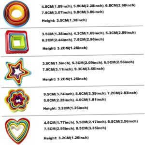 Cookie Cutters Set, Bpa-Free Colorful Multi-Size Plastic Cookie Cutter promax.pk