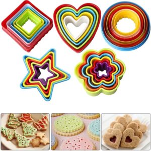 Cookie Cutters Set, Bpa-Free Colorful Multi-Size Plastic Cookie Cutter promax.pk