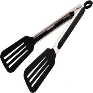 Cooking Barbecue Anti- Bread Cake Cookie Food Serving Tong Clamp Black promax.pk