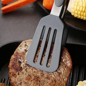 Cooking Barbecue Anti- Bread Cake Cookie Food Serving Tong Clamp Black promax.pk