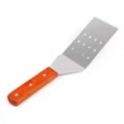 2pcs Set Cooking Spatula with Wooden Handle Grill Turner Stainless Steel Metal Scraper promax.pk