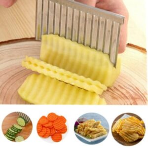 Crinkle Cutters, Crinkle Cutting Tool French Fry Slicer Stainless Steel Wavy Chopper Knife promax.pk