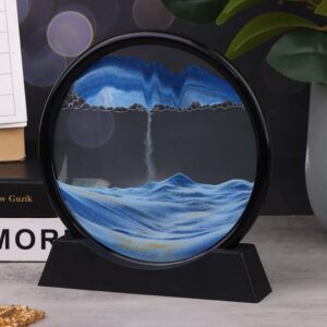 3D Flowing Sand Painting Natural Landscape Dynamic Art Round Glass Promax.pk