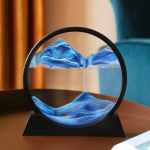 3D Flowing Sand Painting Natural Landscape Dynamic Art Round Glass Promax.pk