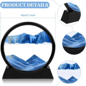 3D Flowing Sand Painting Natural Landscape Dynamic Art Round Glass Promax.pk