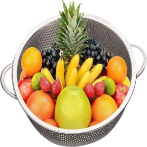 Fruit Drain Rice Mesh Sifter Colander Set of 3 Strainer Sieve Rice Food Basket promax.pk