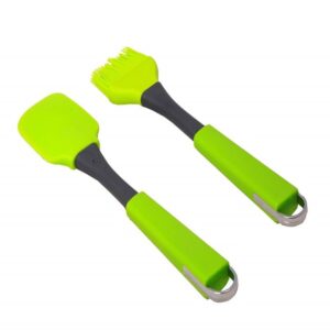 Green Silicone Spatula and Pastry Brush Set Promax.pk