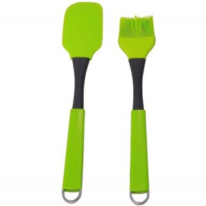 Green Silicone Spatula and Pastry Brush Set Promax.pk