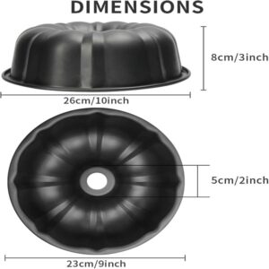 Carbon Steel Fluted Tube Bakeware Round Savarin Cake Mold Promax.pk