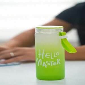 Hello Master Glass Water Bottle 480ml Promax.pk