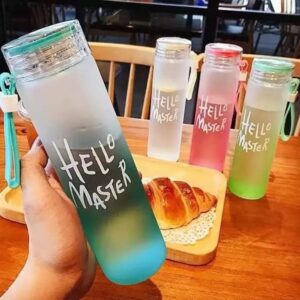 Hello Master Glass Water Bottle 480ml Promax.pk