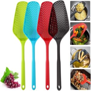 Kitchen Nylon Strainer Scoop Colander, Skimmer Spoon with Long Handle, Drain Shovel Strainers promax.pk