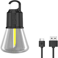 LED Camping Light 400mAh 100LM Decoration Light Type-C USB Rechargeable Waterproof with Hook 3 Modes Promax.pk