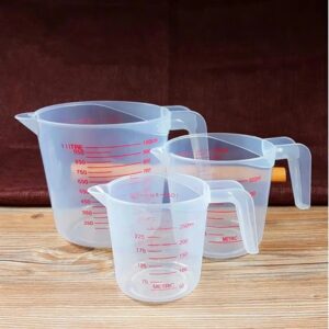 Liquid Measuring for Baking PVC Measuring Cup 3 Pieces 250,500,1000ml promax.pk