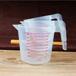 Liquid Measuring for Baking PVC Measuring Cup 3 Pieces 250,500,1000ml promax.pk