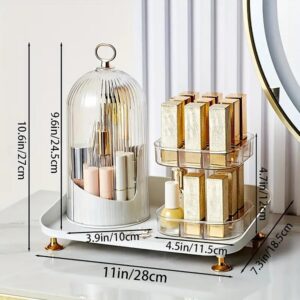 Makeup Organizer for Vanity 360° Rotating Cosmetic & Lipstick Holder promax.pk