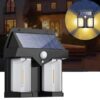 Motion Sensor Solar Powered Wall Light Lamp with 3 Lighting Modes Promax.pk