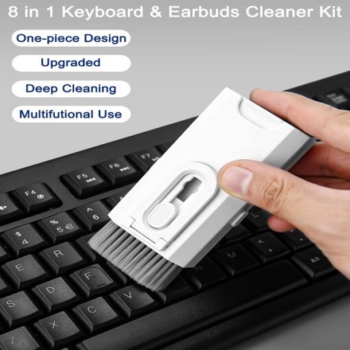 8 in 1 Multifunctional Keyboard Cleaning Brush with Keycap Puller promax.pk