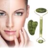 Natural Jade Stone Roller Scraping Massage for Eyes Neck Body Wrinkles Puffiness promax.pk