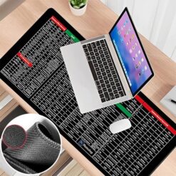 Non-Slip Keyboard Pad with Office Software Shortcut Pattern, Non-Slip Gaming Mouse Pad (30 x 80 cm) promax.pk