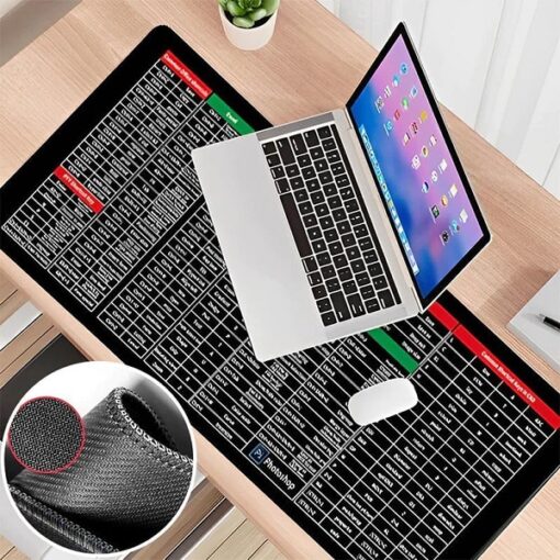 Non-Slip Keyboard Pad with Office Software Shortcut Pattern, Non-Slip Gaming Mouse Pad (30 x 80 cm) promax.pk