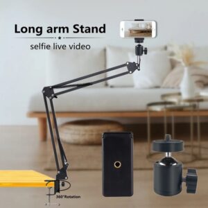 Overhead Tripod Articulating Arm Phone Holder mount, Lazy tripod Video Webcam Arm Stand promax.pk