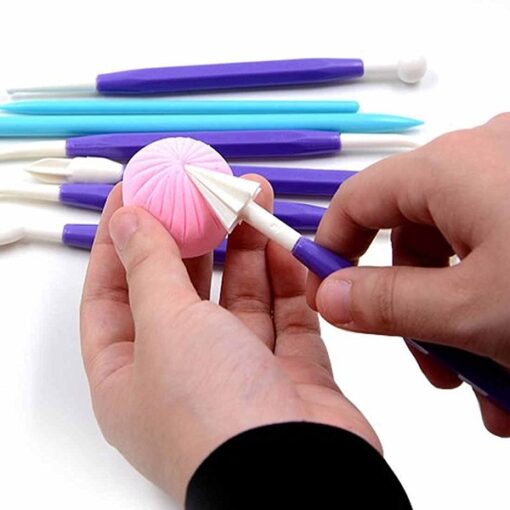 Package of 8 with 16 Different Shapes Exclusive Modeling Set for Fondant Gum Paste Sugar Craft and Cake Decoration promax.pk