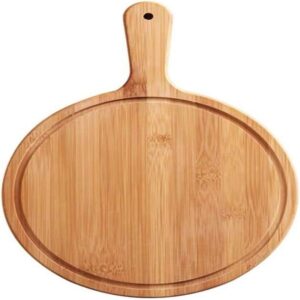 Pizza Dish Wooden Pizza Board with Handle Round Pizza Baking Tray Pizza Stone Cutting Board Platter promax.pk