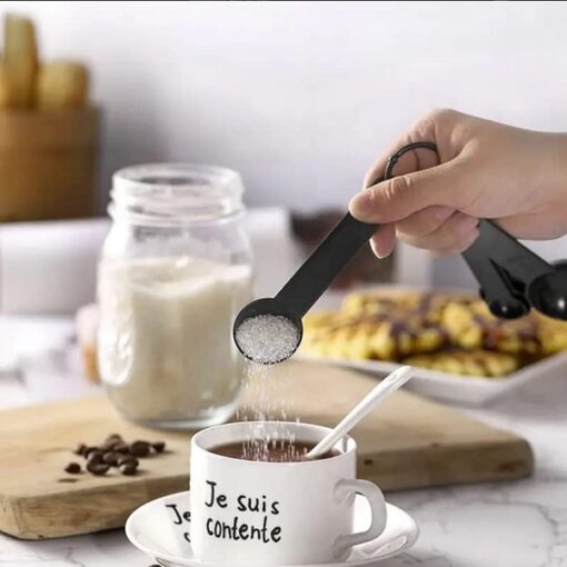 10pcs Plastic Measuring Cup and Spoon Set Black promax.pk