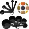 10pcs Plastic Measuring Cup and Spoon Set Black promax.pk