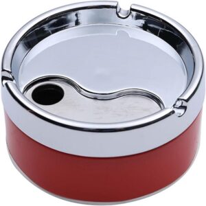 Portable Ash Tray For Home Car & Office With Rotatable Cover Lid promax.pk