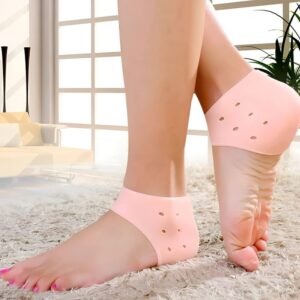 Silicone Gel Heel Pad Socks for Pain Relief anti heel Swelling promax.pk