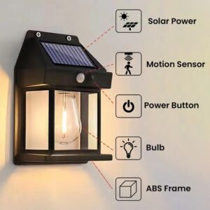 Solar Lights with Motion Sensor Solar Powered Wireless Waterproof Night Spotlight for Outdoor promax.pk