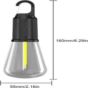 LED Camping Light 400mAh 100LM Decoration Light Type-C USB Rechargeable Waterproof with Hook 3 Modes Promax.pk