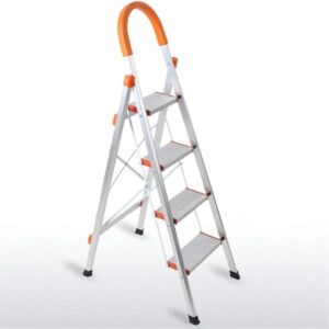 4 Step Aluminium Folding Ladder Stool Stepladders Promax.pk