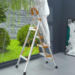 4 Step Aluminium Folding Ladder Stool Stepladders Promax.pk