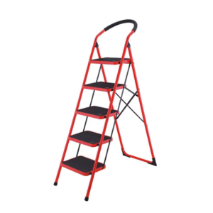 5 Step Iron Folding Ladder Stool Stepladders Promax.pk