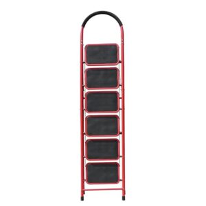 6 Step Iron Folding Ladder Stool Stepladders Promax.pk