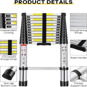 Aluminum Telescopic Ladder 3.8m 13 Fit Promax.pk