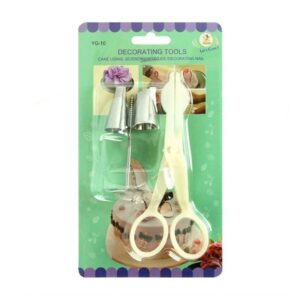 Scissor Flower Nail With 2 Icing Nozzles Steel promax.pk