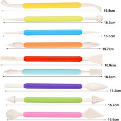 Set Of 9 Pcs 18 shapes Fondant Cake Icing Modelling Crafting Tool Promax.pk