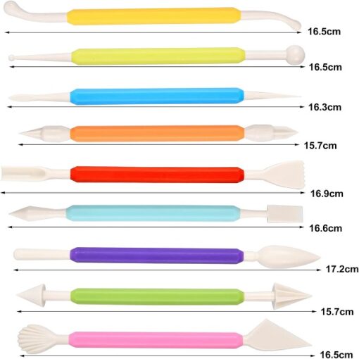 Set Of 9 Pcs 18 shapes Fondant Cake Icing Modelling Crafting Tool Promax.pk