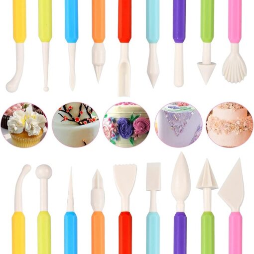 Set Of 9 Pcs 18 shapes Fondant Cake Icing Modelling Crafting Tool Promax.pk